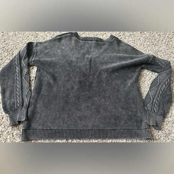No Boundaries 100%Cotton long Sleeve Sweater-Textured Cable & Diamond Knit - Picture 4 of 6